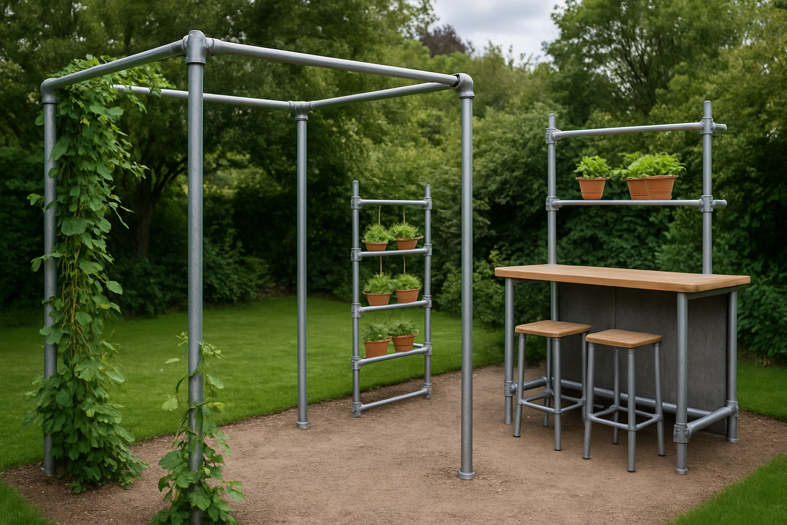 Steigerbuizen als basis voor slimme tuinconstructies